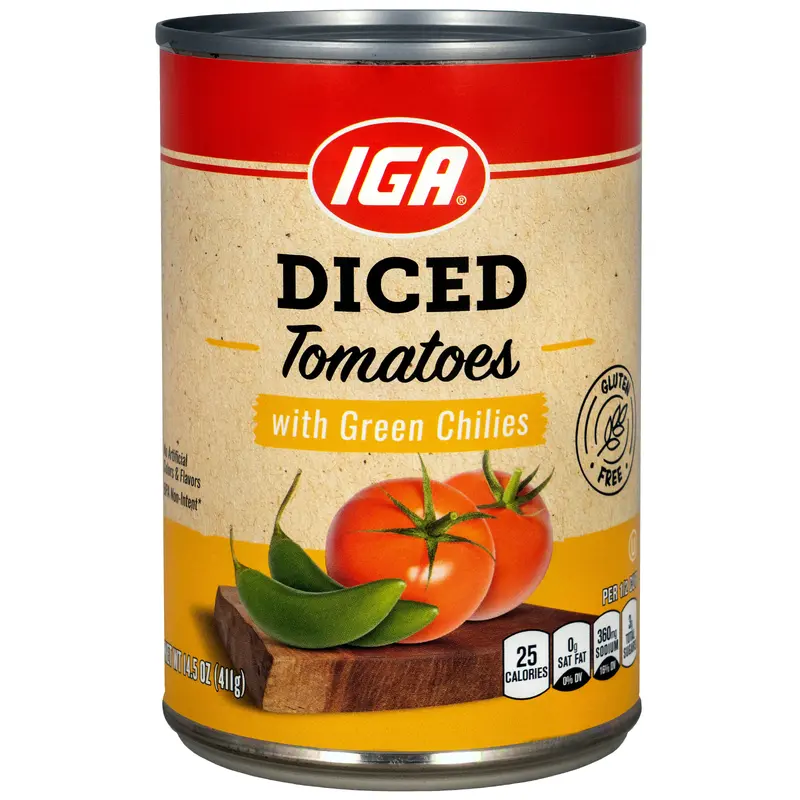 TOMATOES DICED GREEN CHILIES 14.5 OZ