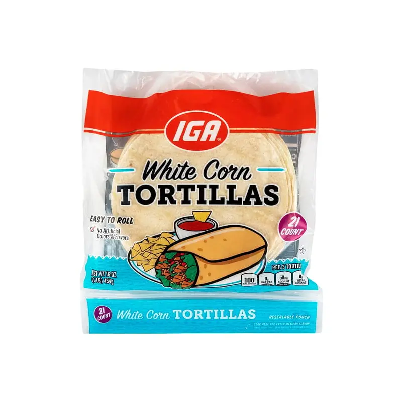 TORTILLAS WHITE CORN 21 CT 16 OZ