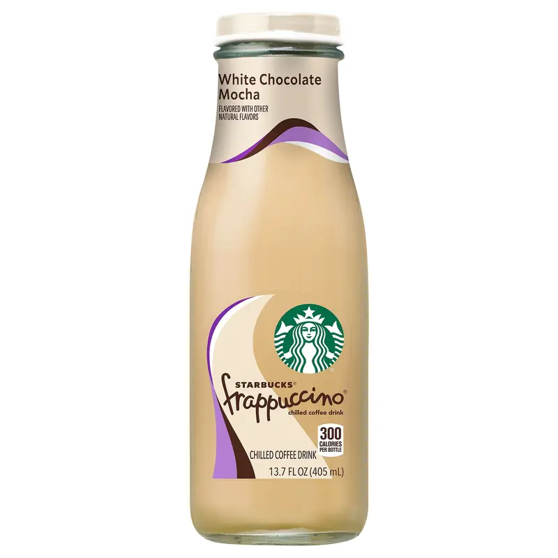 Starbucks Frappuccino White Chocolate Mocha Coffee Drink 13.7 Fluid Ounce Single Glass Bottle
