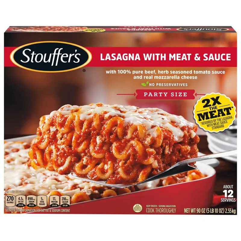 Stouffer's Party Size Lasagna with Meat & Sauce Frozen Meal 90 oz.