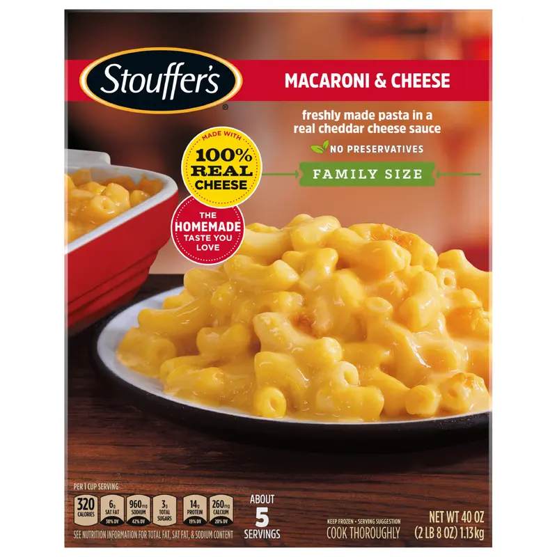 Stouffers Family Size Macaroni and Cheese Frozen Meal 40 oz.