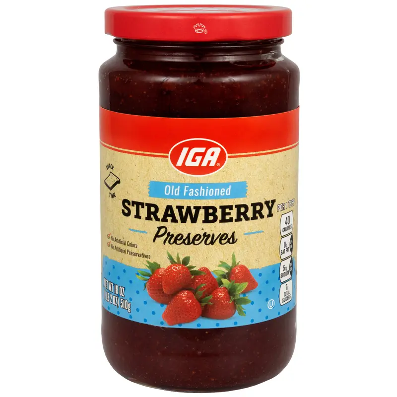 STRAWBERRY PRESERVES OLD FASHIONED 18 OZ
