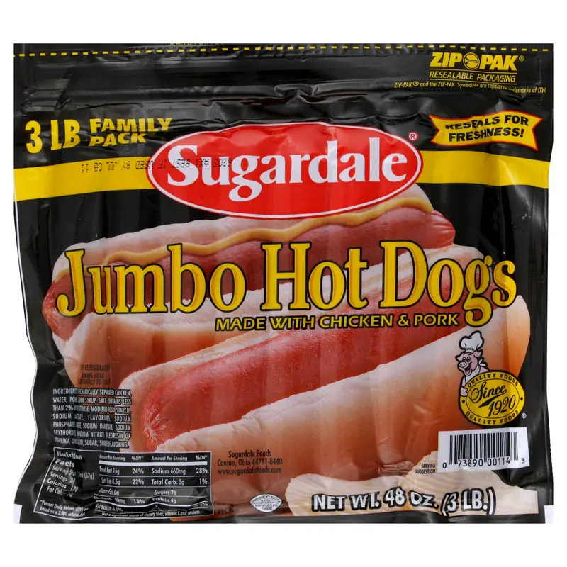 Sugardale Hot Dogs 48 oz