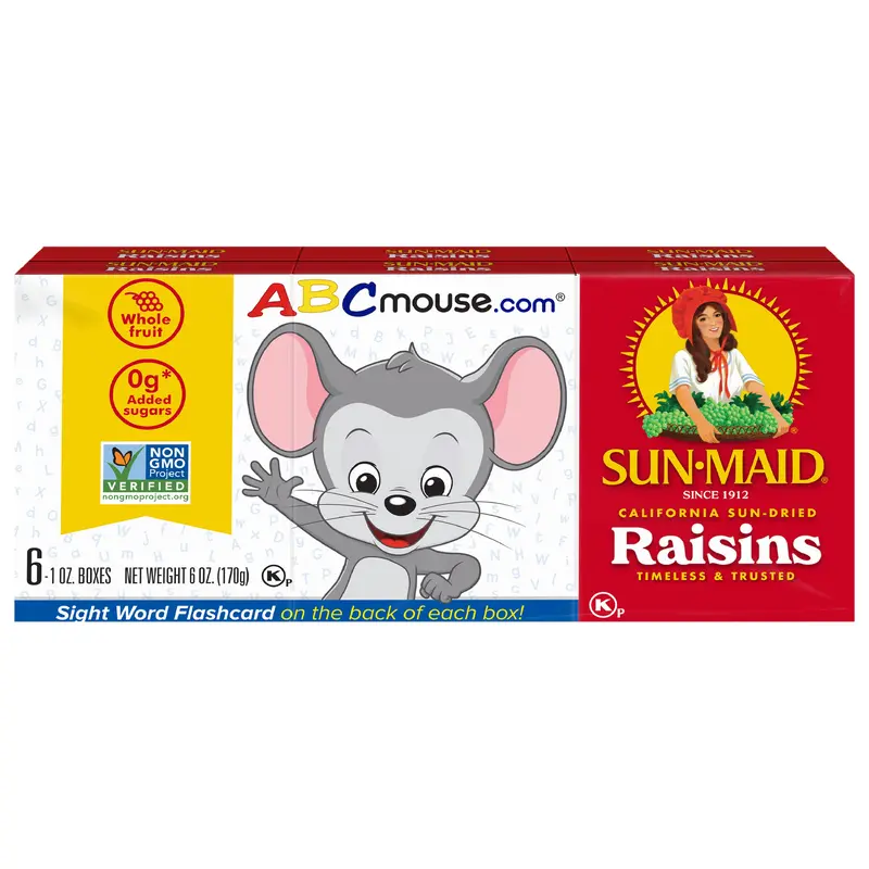 Sun-Maid California Sun-Dried Raisins 6-Pack/1oz Cartons