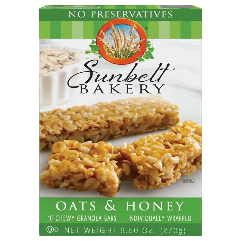 Sunbelt Bakery Oats & Honey Chewy Granola Bar 10 10 ea Box