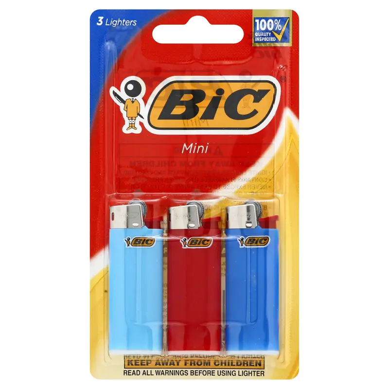 BiC Mini Lighters 3 ea