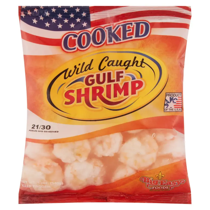 Big Easy Foods Gulf Wild Caught Cooked Shrimp 12 oz