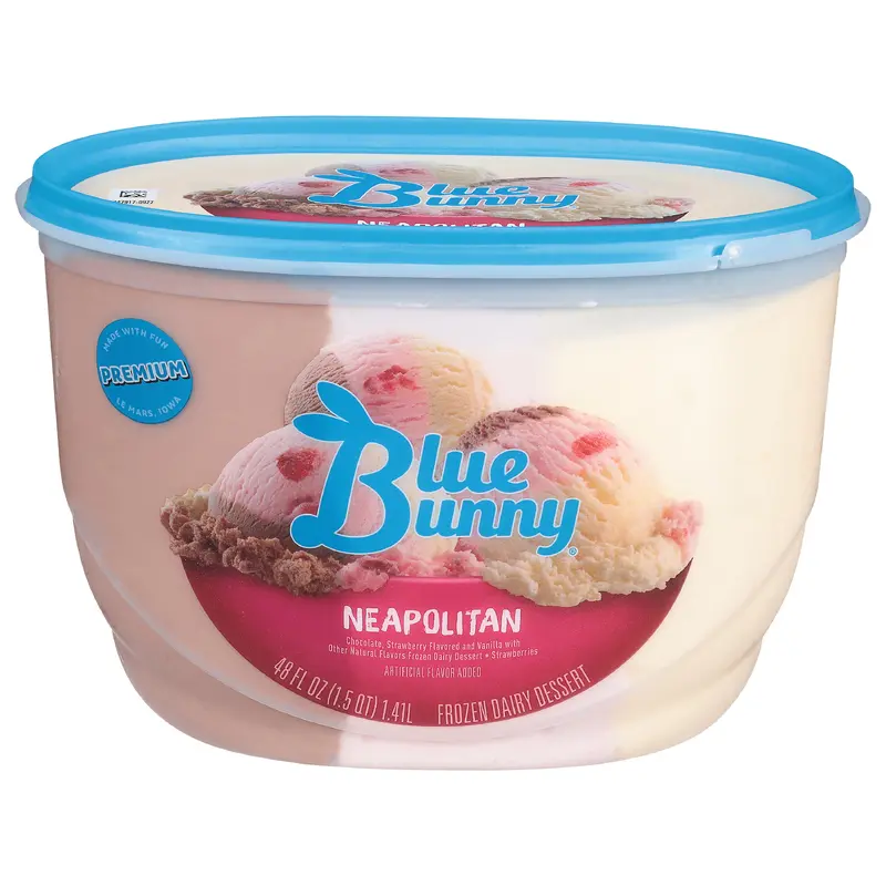Blue Bunny Premium Neapolitan Frozen Dessert, 48 fl oz