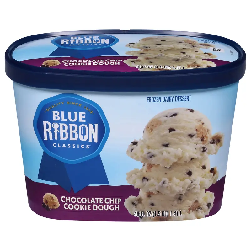 Blue Ribbon Classics Chocolate Chip Cookie Dough Frozen Dessert, 48 fl oz