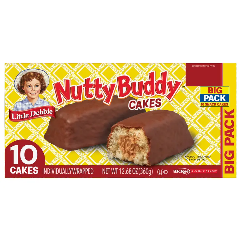 Snack Cakes, Little Debbie Big Pack NUTTY BUDDY Cakes