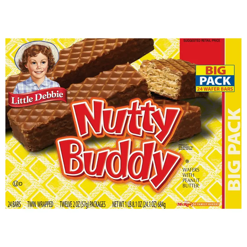 Snack Cakes, Little Debbie Big Pack NUTTY BUDDY wafer bars