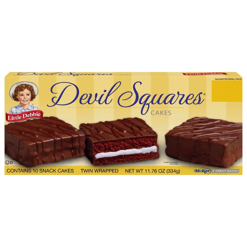 Snack Cakes, Little Debbie Family Pack DEVIL SQUARES  cakes
