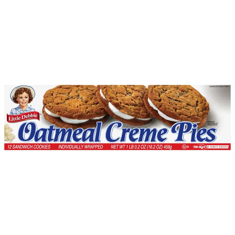 Snack Cakes, Little Debbie Family Pack Oatmeal Creme Pies