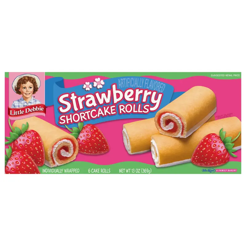 Snack Cakes, Little Debbie Family Pack Strawberry Shortcake Rolls