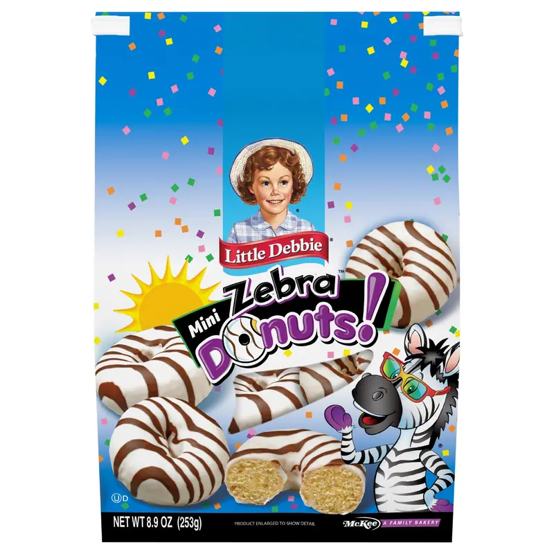 Snack Cakes, Little Debbie Family Pack ZEBRA Mini Donuts (bagged)
