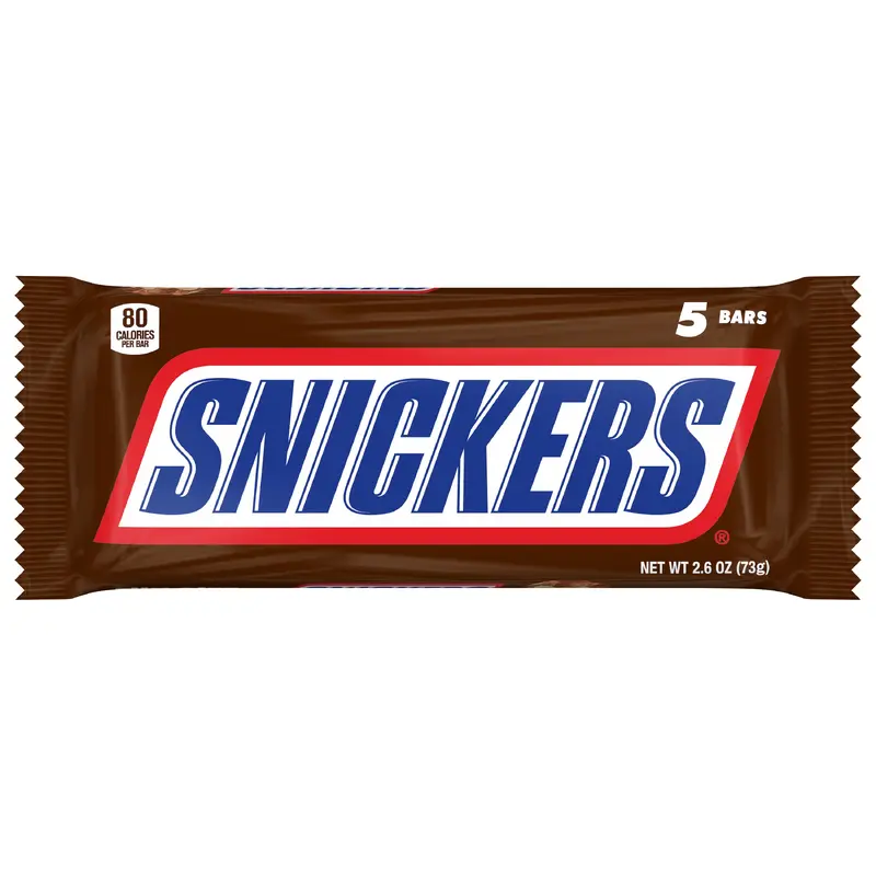 SNICKERS, Milk Chocolate Fun Size Bars, 5 Count