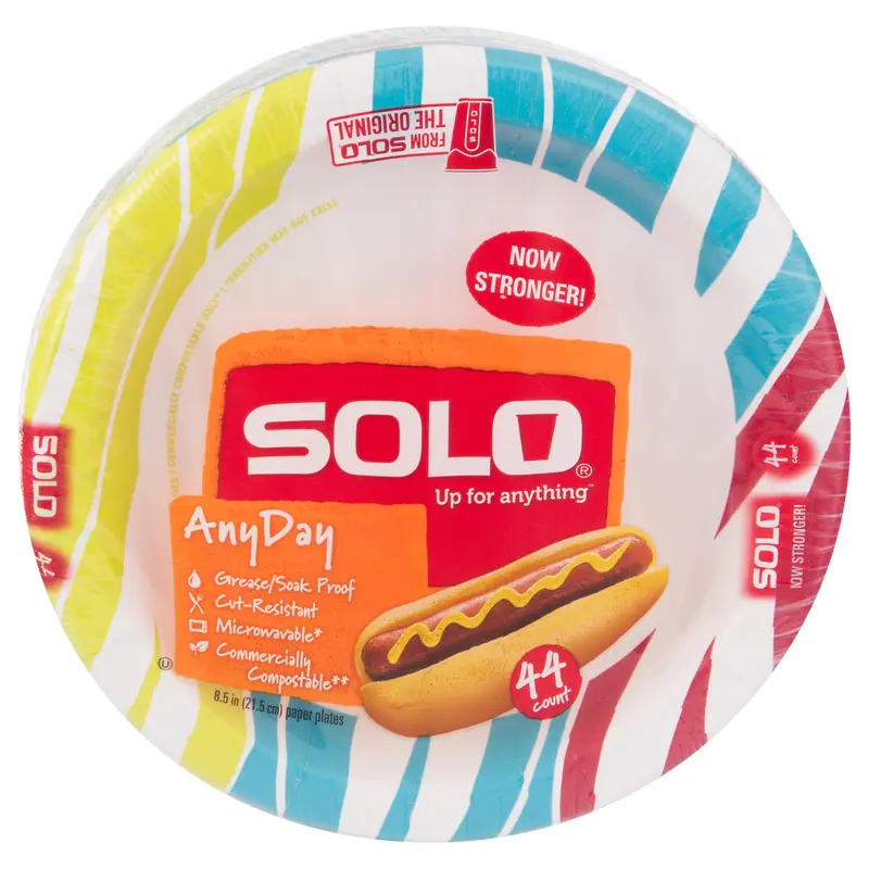 Solo AnyDay Paper Plates 8.5 Inch 44 ea