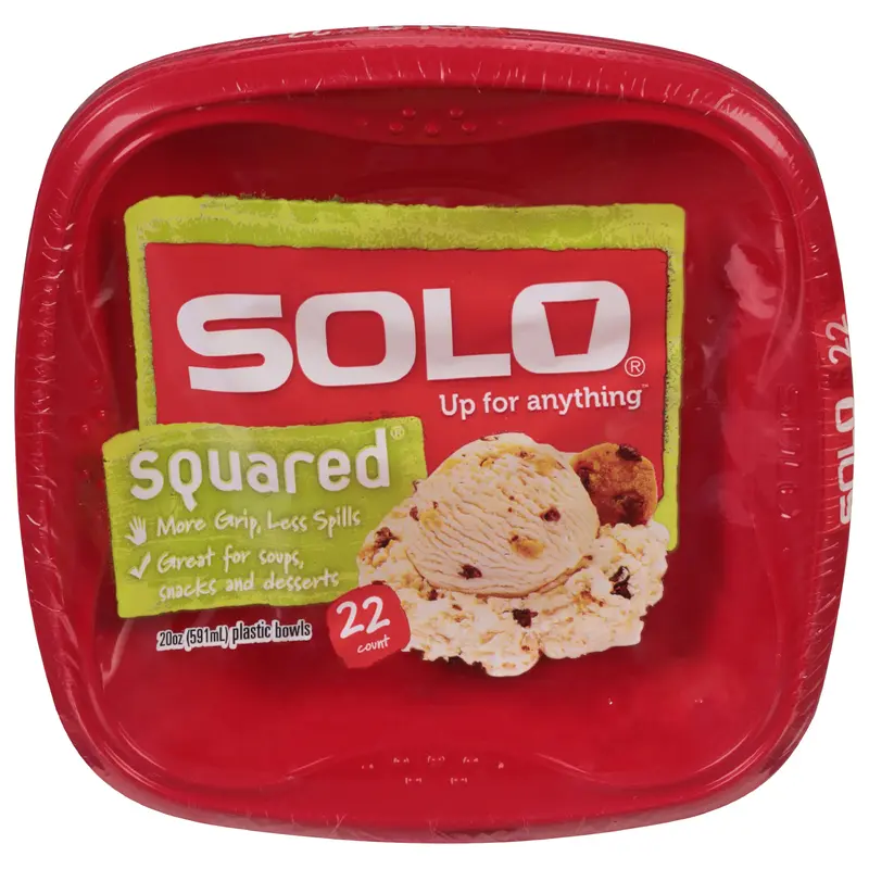 Solo Squared 20 Oz Plastic Bowls 22 ea