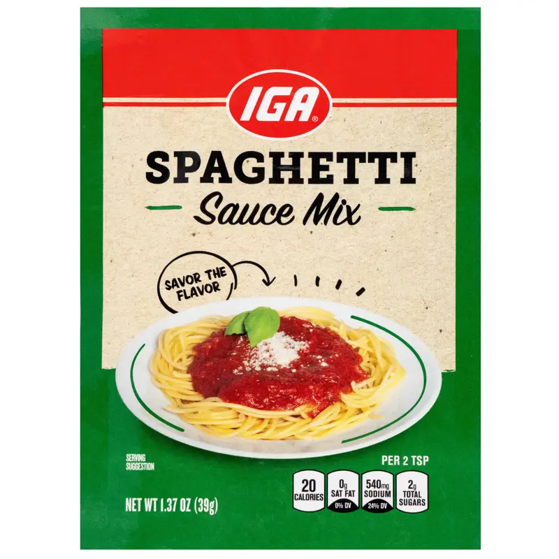 SPAGHETTI SAUCE SEASONING MIX 1.37 OZ