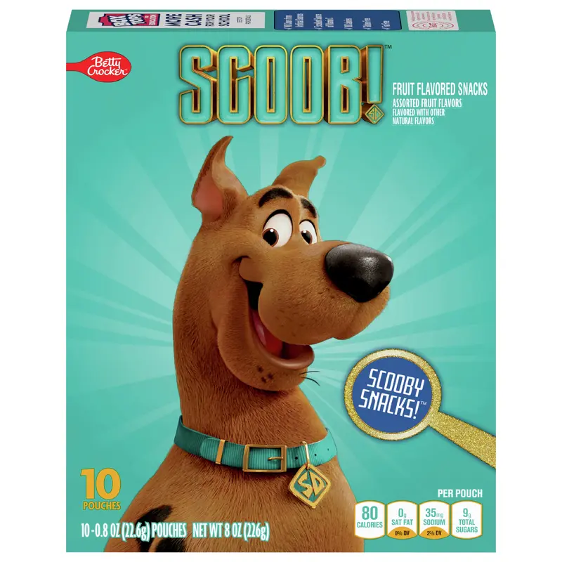 Scooby Doo Fruit Flavored Snacks, Treat Pouches, 10 ct