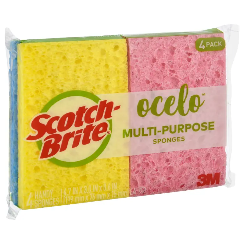Scotch Brite Multi-Purpose 4 Pack Sponges 4 ea