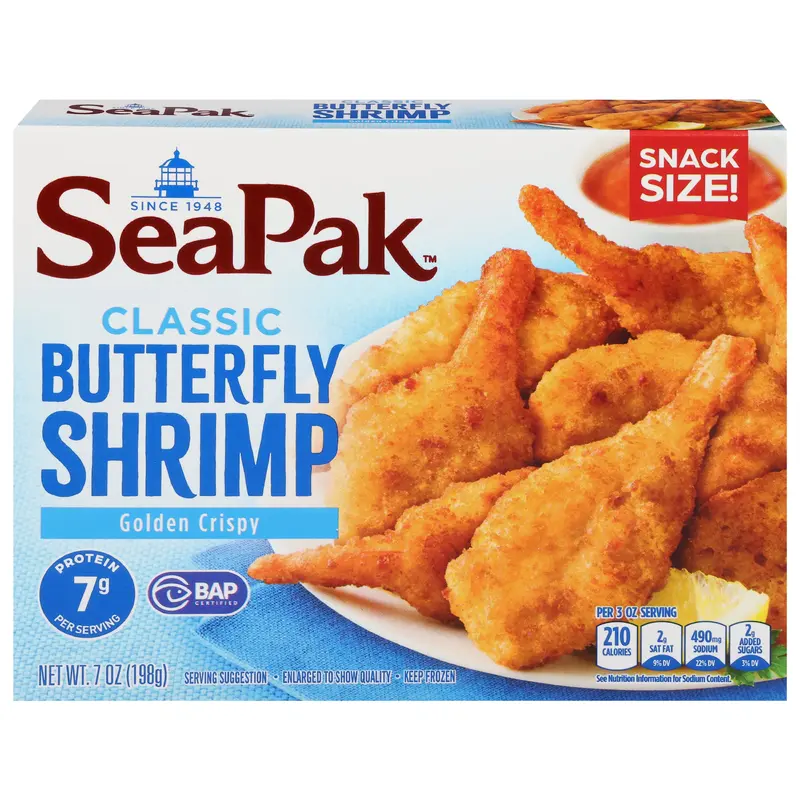 SeaPak Golden Crispy Butterfly Classic Shrimp Snack Size 7 oz