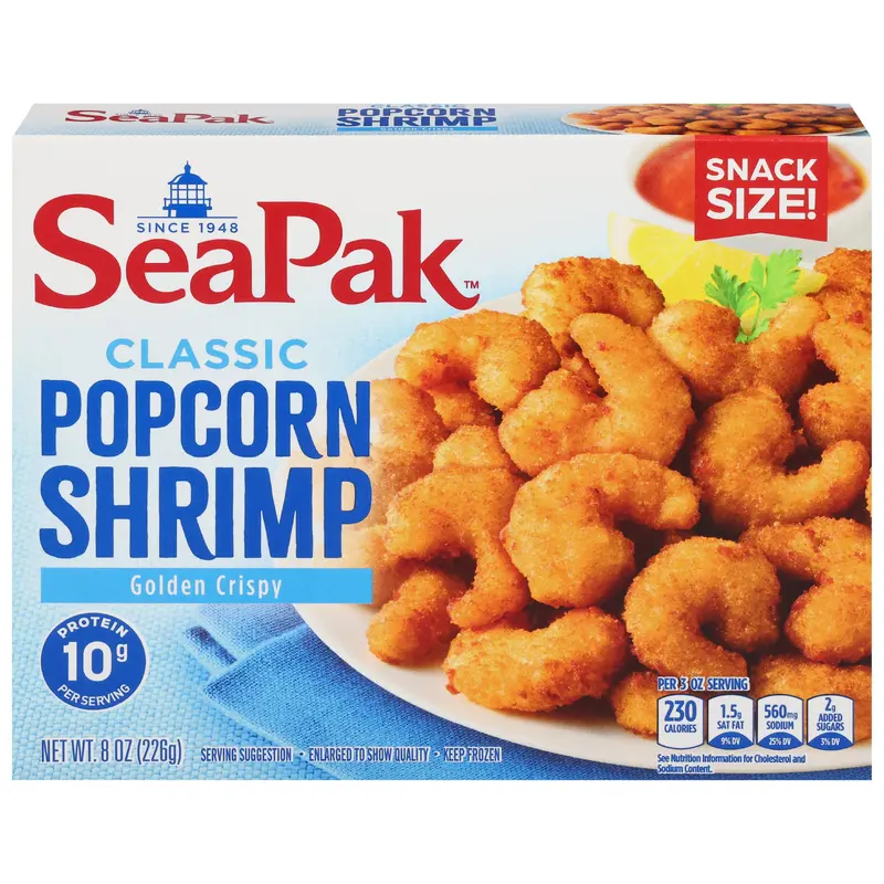SeaPak Popcorn Classic Shrimp Snack Size 8 oz