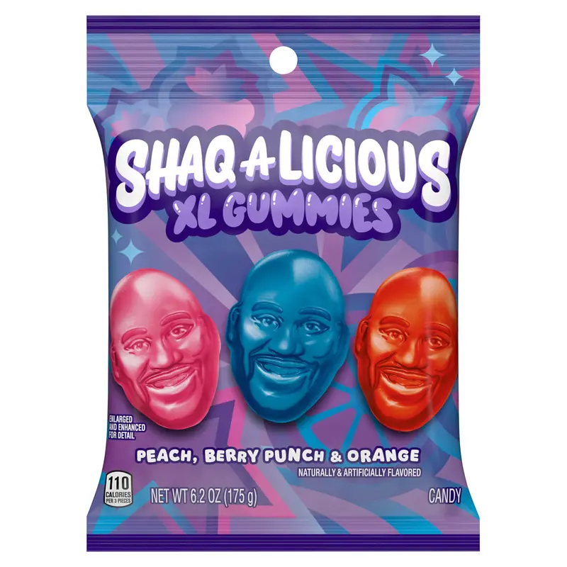 SHAQ-A-LICIOUS XL GUMMIES Original Flavor Chewy, Candy Bag, 6.2 oz