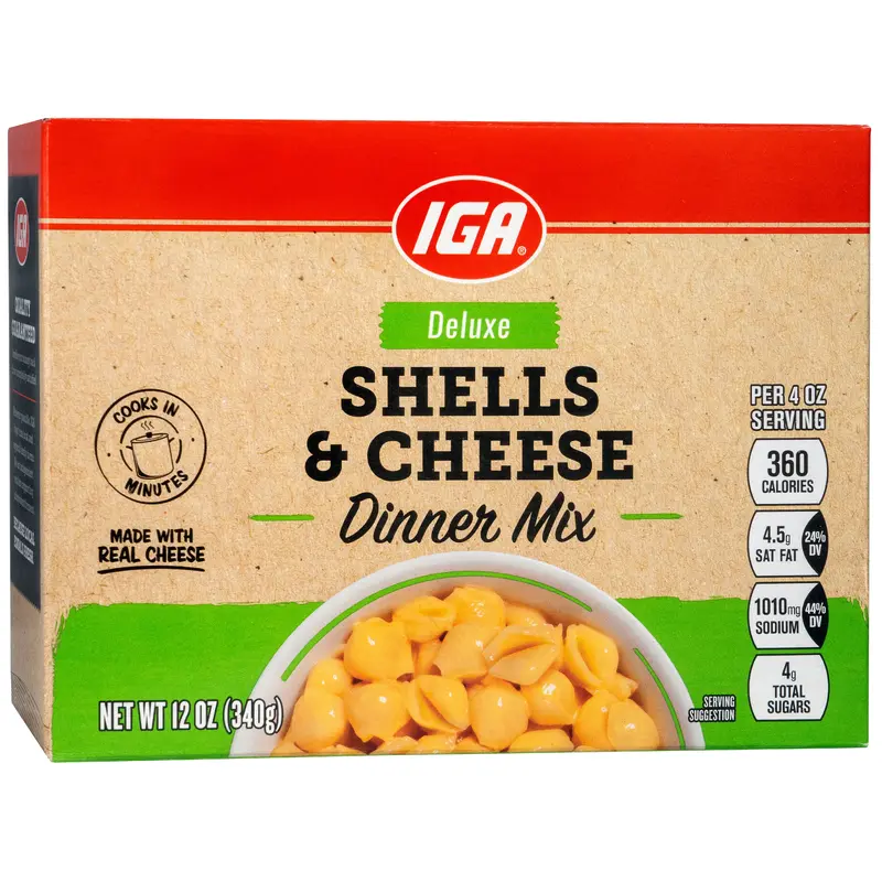SHELLS & CHEESE DINNER DELUXE 12 OZ