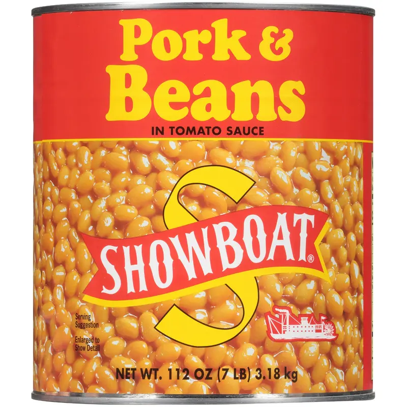 Showboat Pork & Beans in Tomato Sauce 112 oz. Can