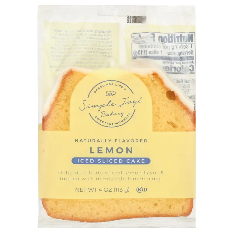 Simple Joys Bakery Lemon Iced Sliced Cake 4 oz