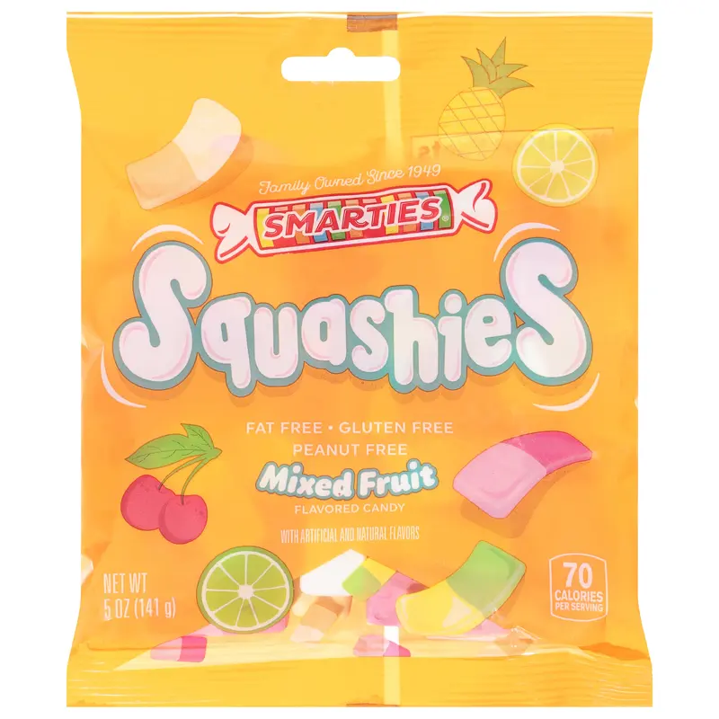 Smarties Squashies Mixed Fruit Flavored Candy 5 oz