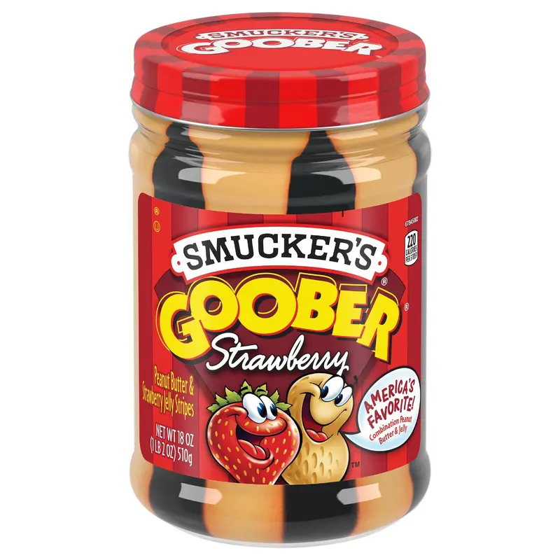 Smucker's Goober Peanut Butter and Strawberry Jelly Stripes, 18 Ounces