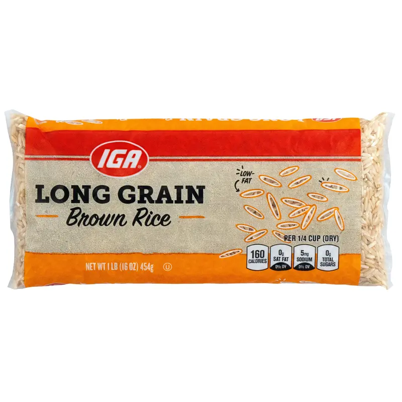 RICE BROWN LONG GRAIN 1 LB BAG