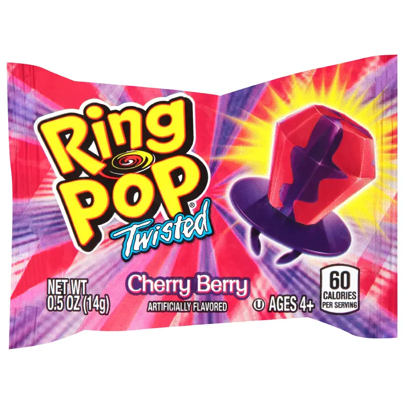Ring Pop Twisted Cherry Berry Candy 0.5 oz