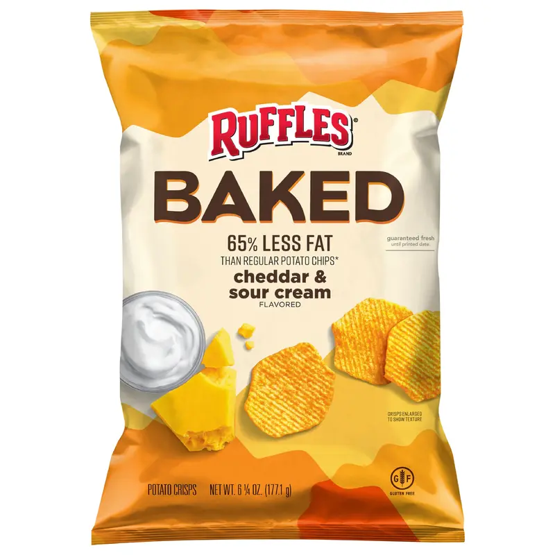 Ruffles Baked Potato Crisps Cheddar & Sour Cream 6 1/4 Oz