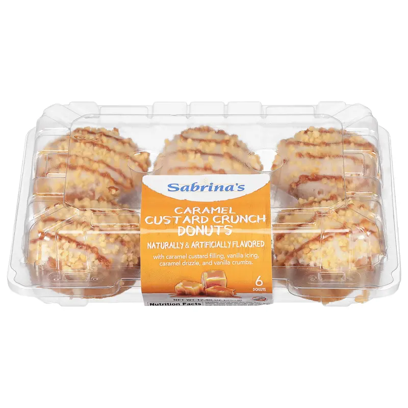 Sabrina's Caramel Custard Crunch Donuts 6 ea