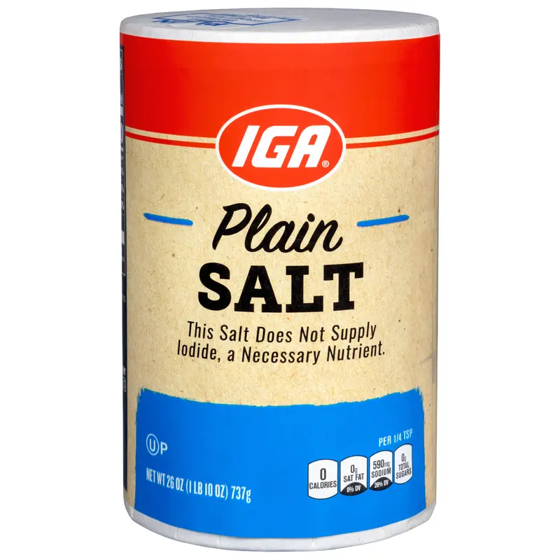 SALT PLAIN CANISTER 26 OZ