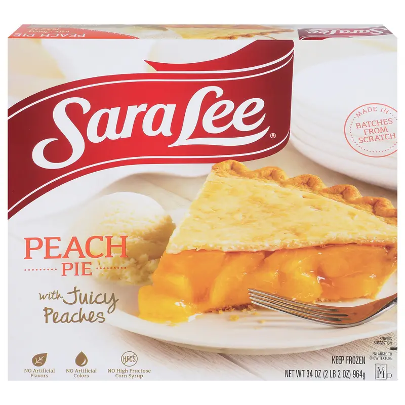 Sara Lee Traditional Fruit Pie 9" Unbaked Peach 34oz