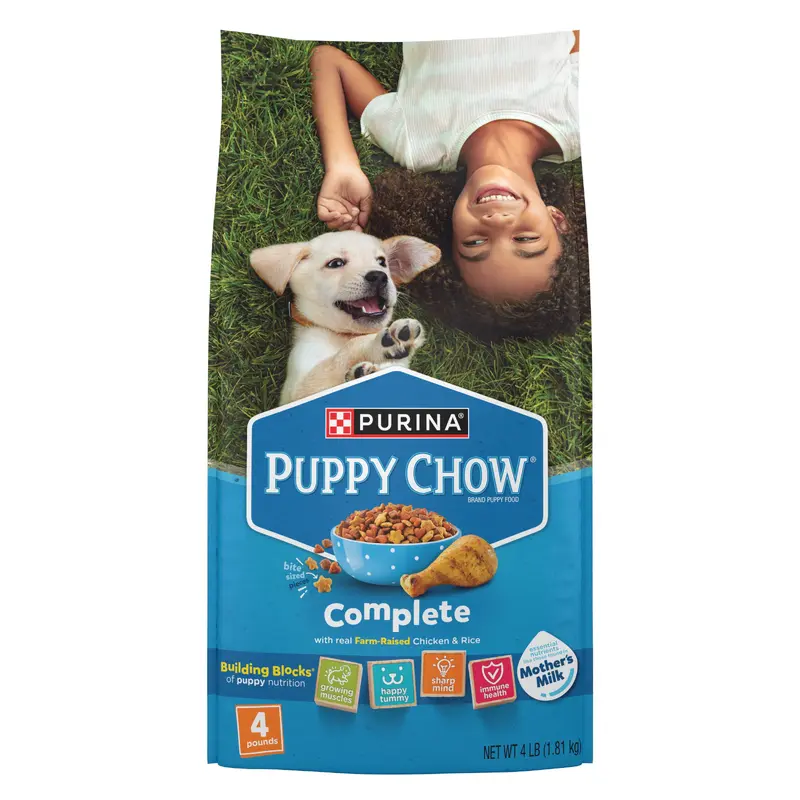 Purina Puppy Chow High Protein Dry Puppy Food, Complete With Real Chicken - 4 lb. Bag