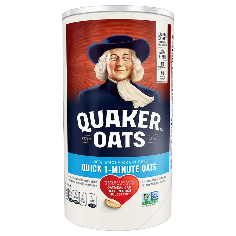 Quaker Whole Grain OatsQuick 1-Minute Oats 18 Oz