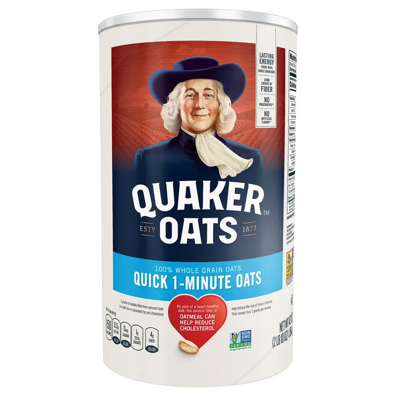 Quaker Whole Grain OatsQuick 1-Minute Oats Regular 42 Oz