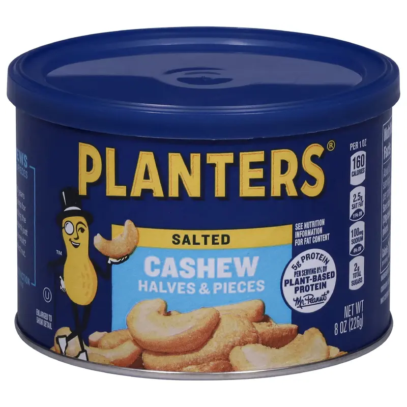 Planters Halves & Pieces Salted Cashew 8 oz