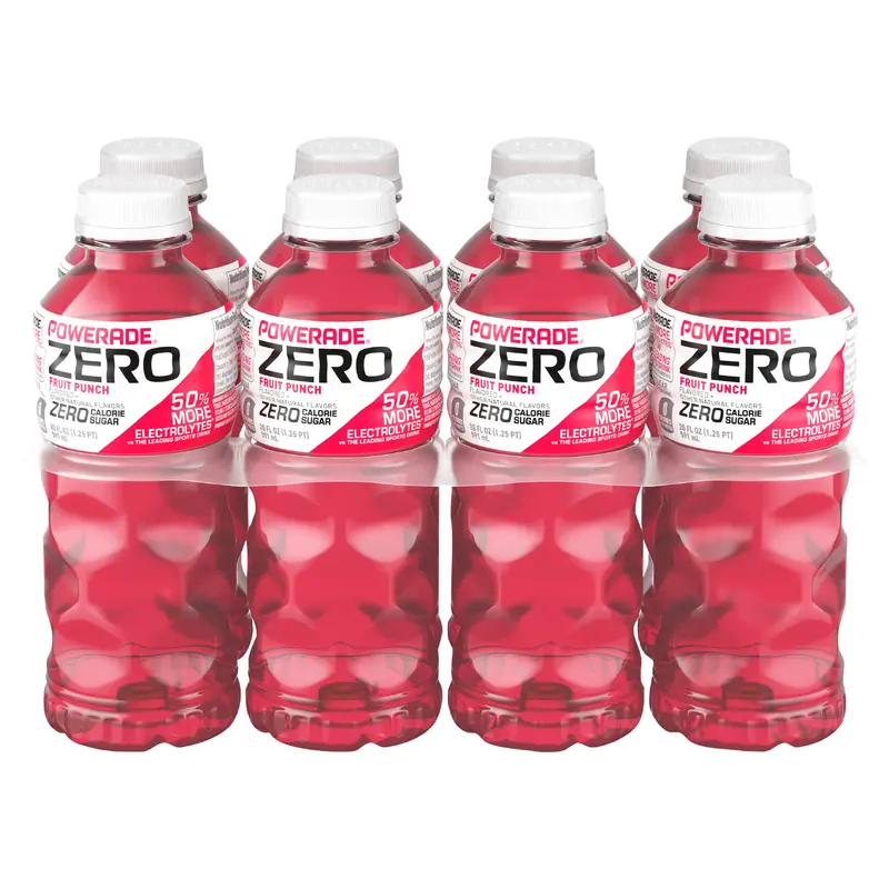 POWERADE Zero Fruit Punch Bottles, 20 fl oz, 8 Pack