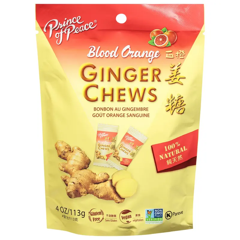Prince Of Peace Blood Orange Ginger Chews 4 oz