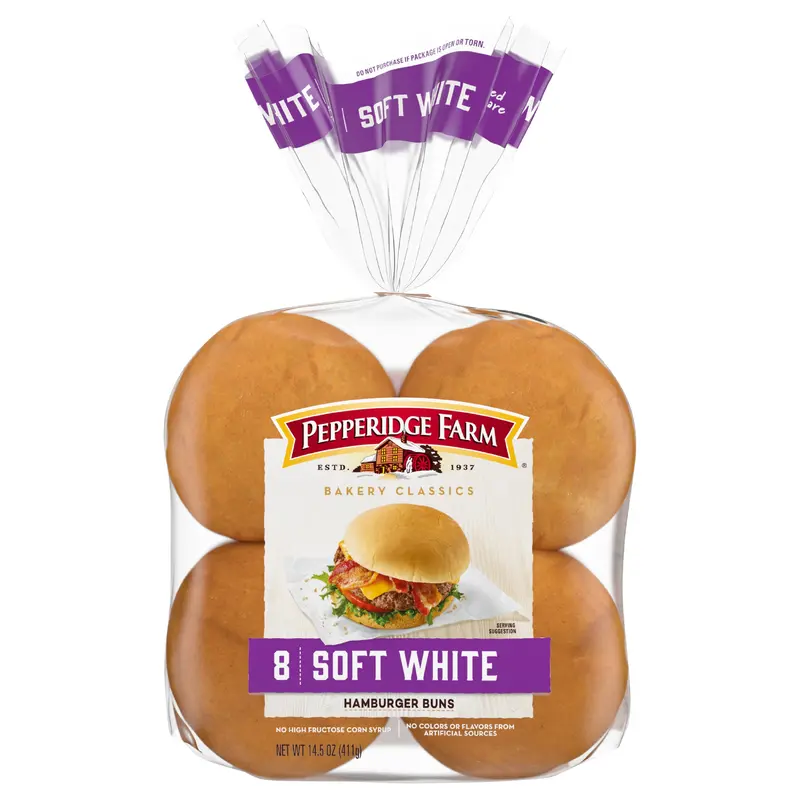 Pepperidge Farm Bakery Classics Soft White Hamburger Buns 8 ea