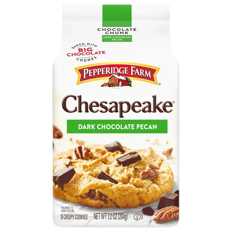 Pepperidge Farm Chesapeake Dark Chocolate Pecan Crispsy Cookies 8 ea