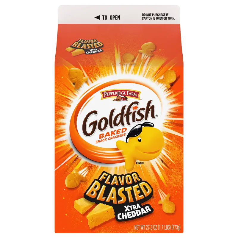 Pepperidge Farm Goldfish Flavor Blasted Xtra Cheddar Baked Snack Crackers 27.3 oz