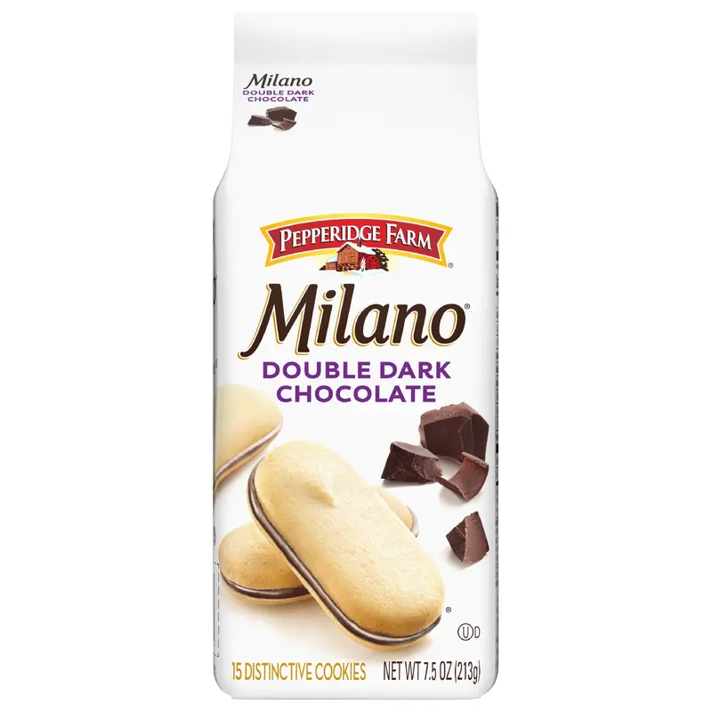 Pepperidge Farm Milano Double Dark Chocolate Cookies, 7.5 OZ Bag (15 Cookies)