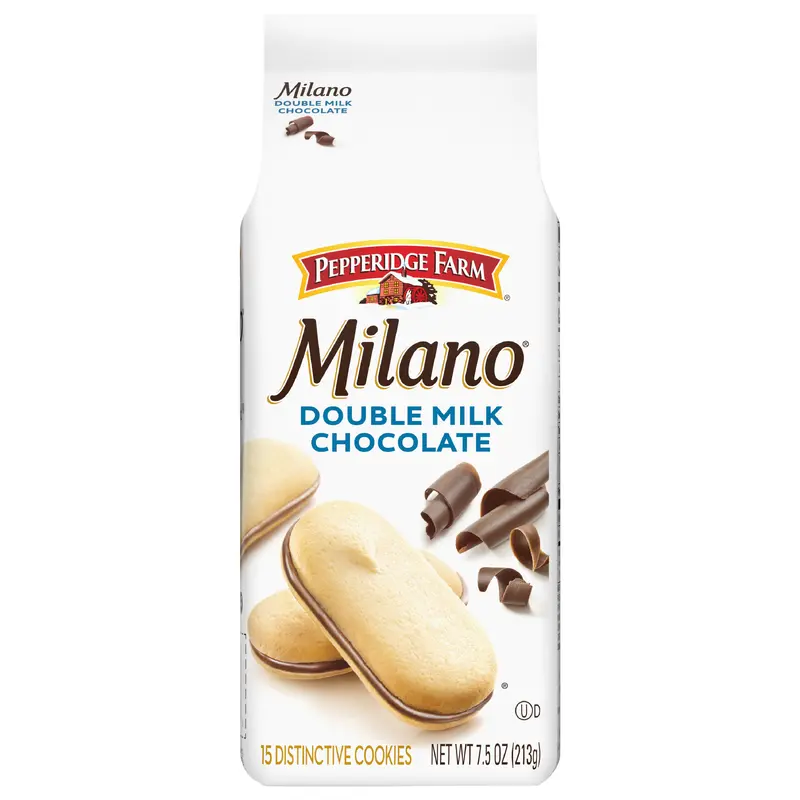 Pepperidge Farm Milano Double Milk Chocolate Cookies, 7.5 OZ Bag (15 Cookies)